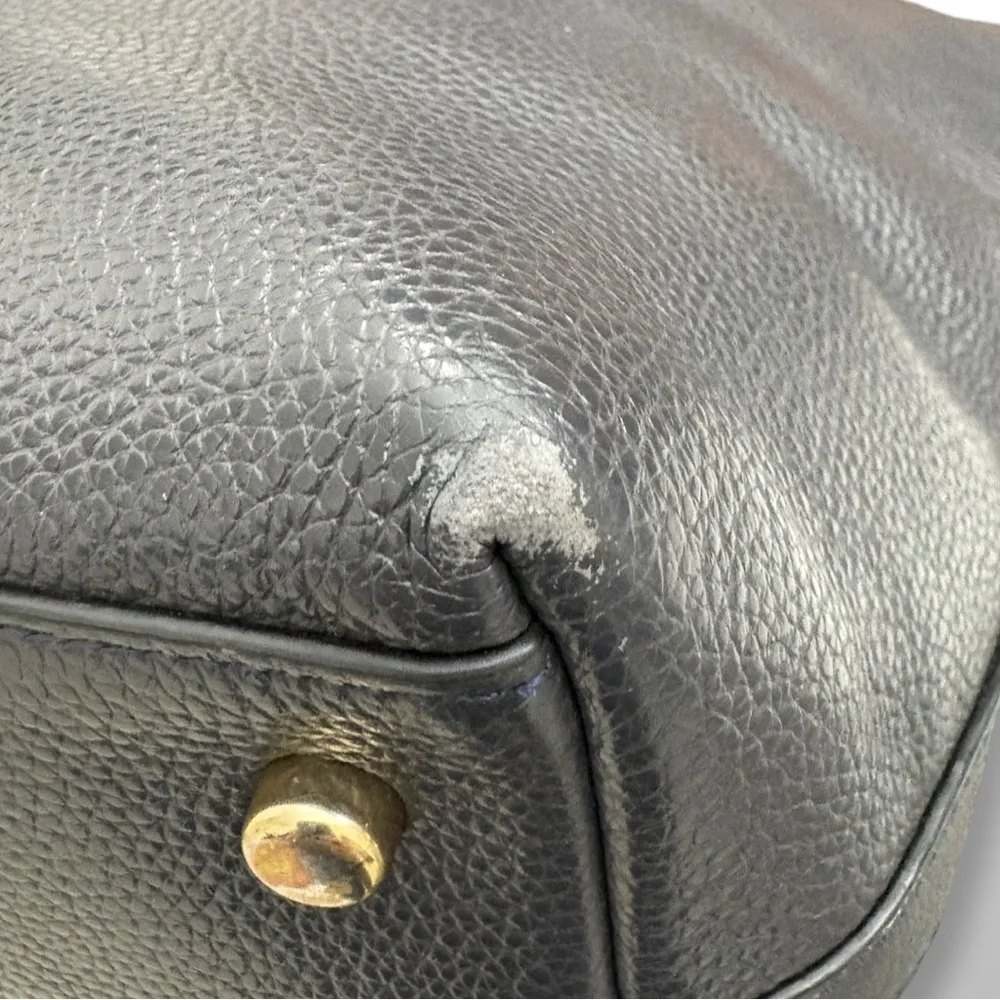 Coach Gray Pebbled Leather Taylor Tote Bag
